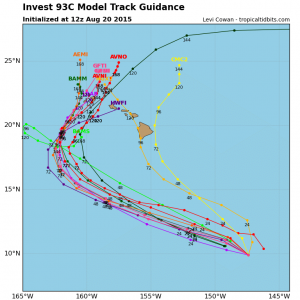 Model Forecasts for Tropical Depression 3C