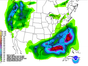 Rainfall over the next 3 days. 