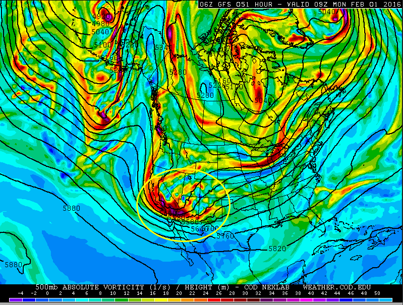 After the pieces of energy have phased and storm begins intensifying and turning northeast.