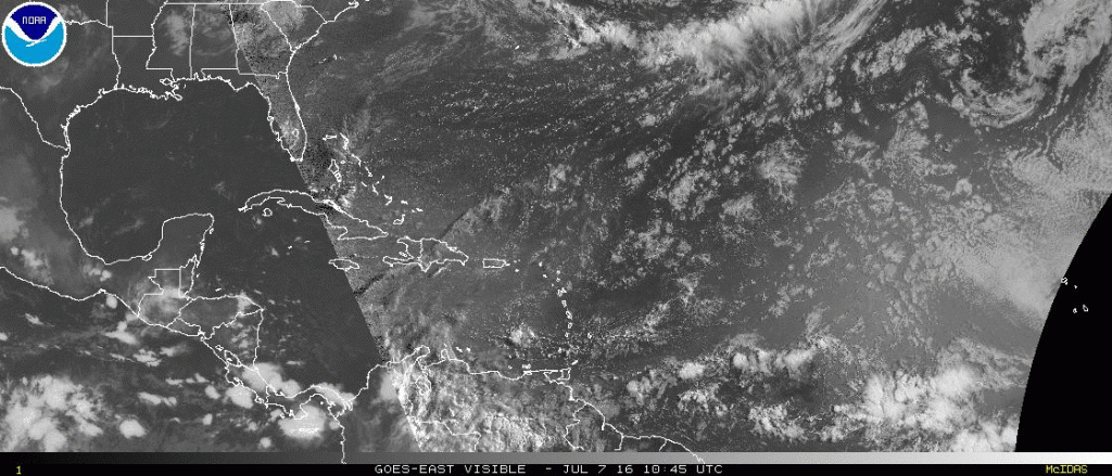 Satellite loop of the Atlantic Ocean. Loop provided by NOAA.