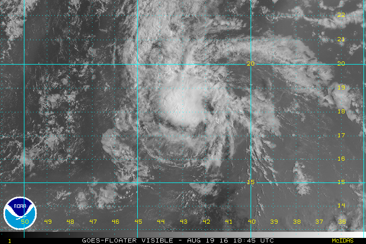 Satellite loop of Tropical Storm Fiona. Loop provided by NOAA.